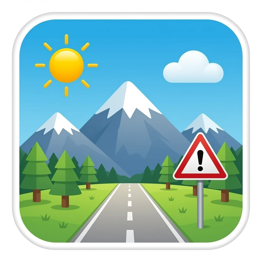 mountain + safety emoji