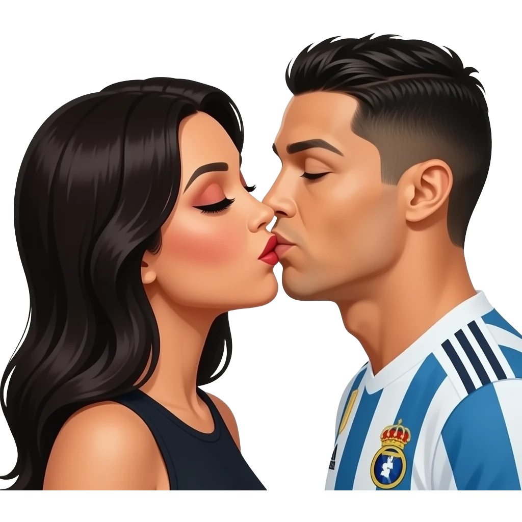 Pabllo Vittar traveco beijando o cristiano ronaldo emoji