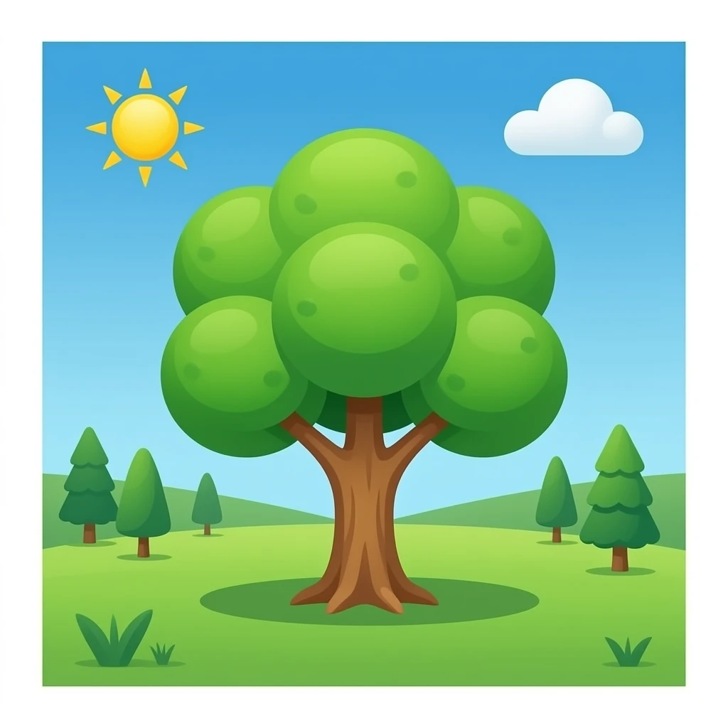 White tree emoji