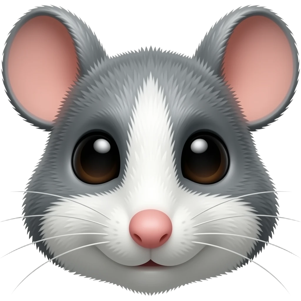 rat with dark and big eyebrow attached togeather emoji