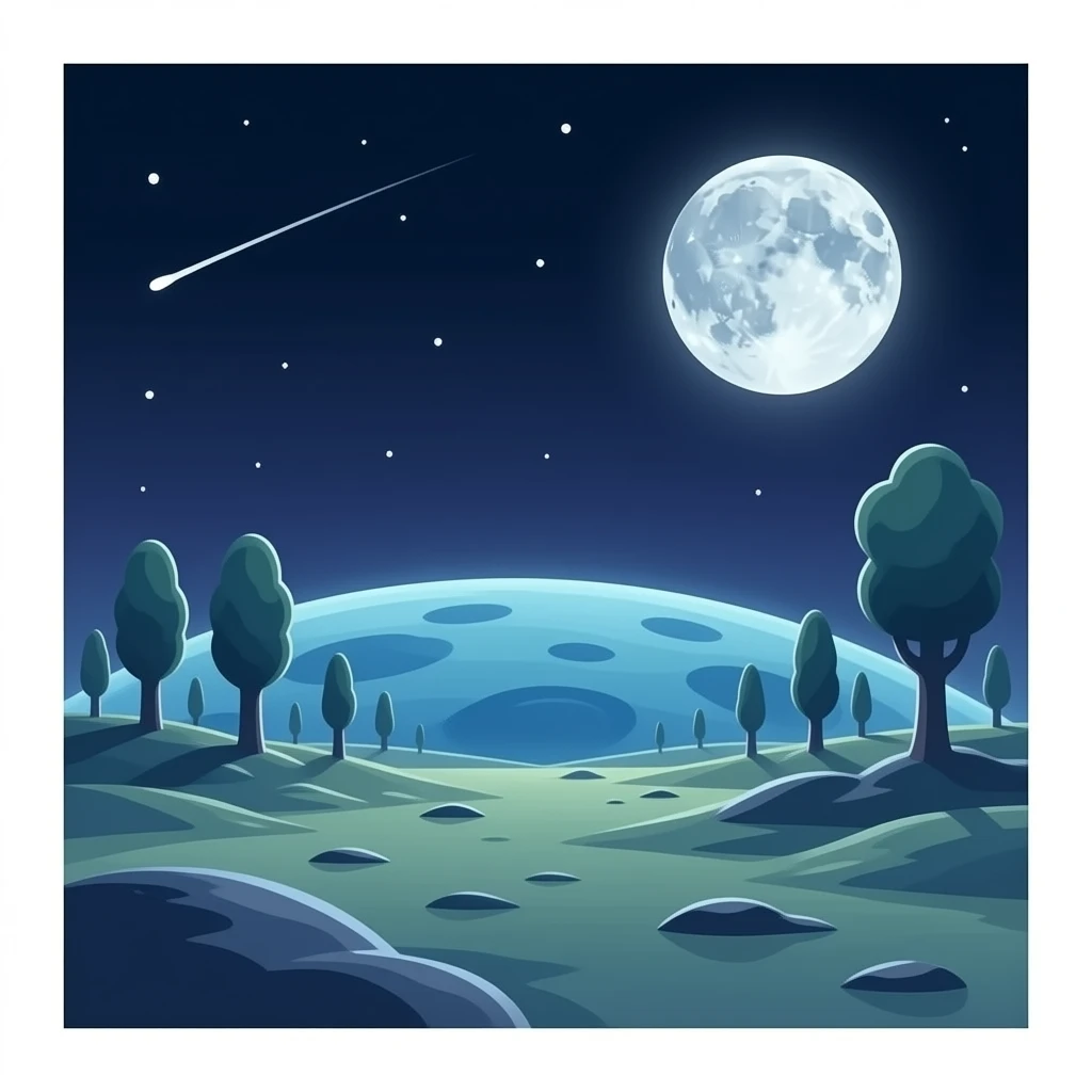 alien planet and moon emoji