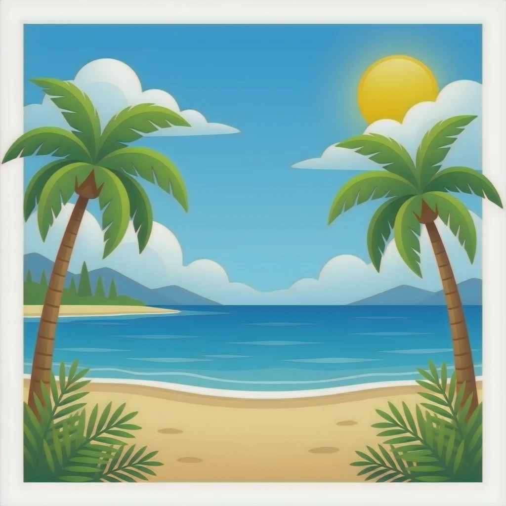 Beach day emoji