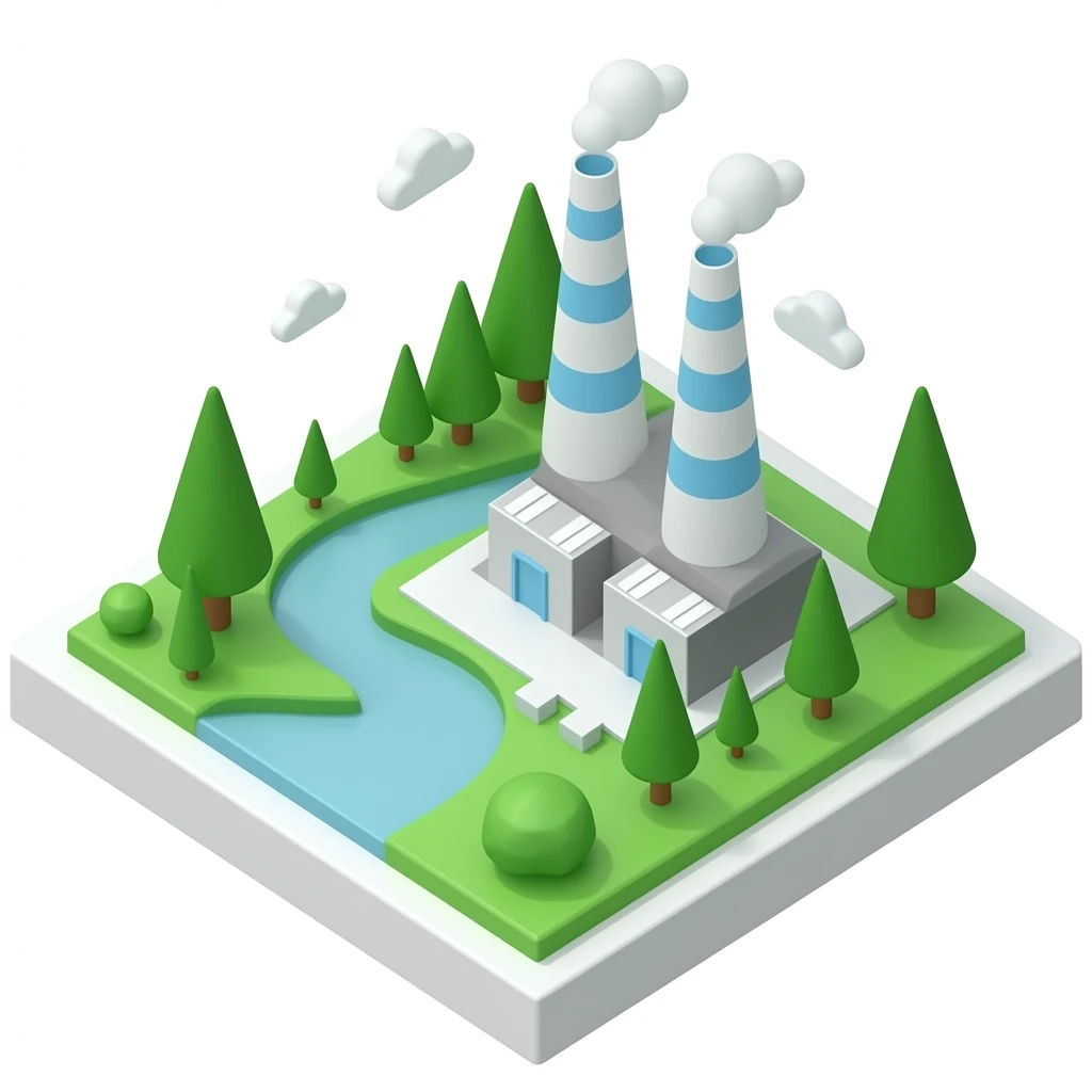 Power plant 3d no background emoji