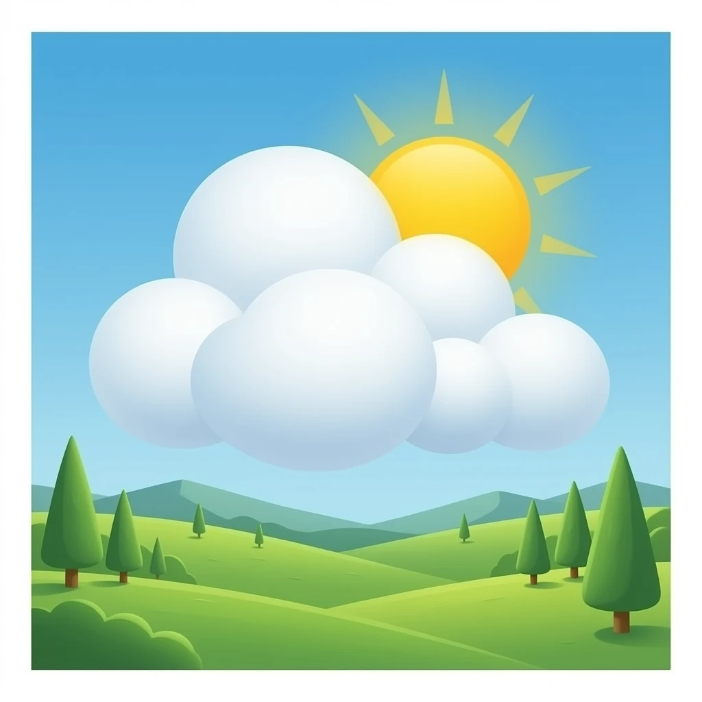 Sun Behind Cloud emoji