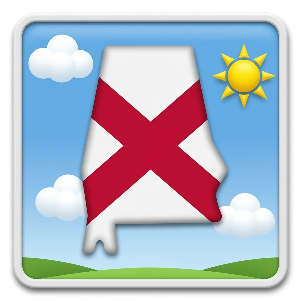Alabama flag map emoji