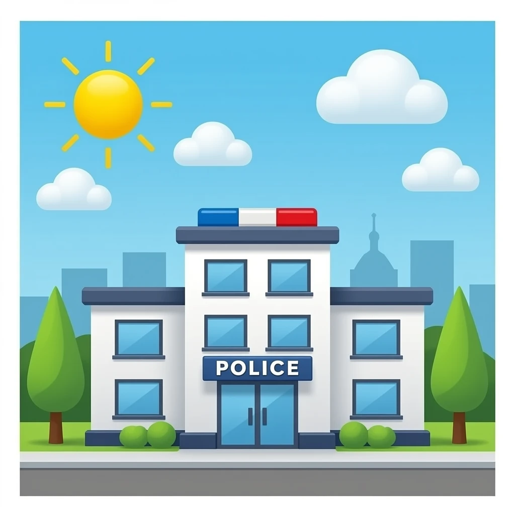 Полицейское здание emoji