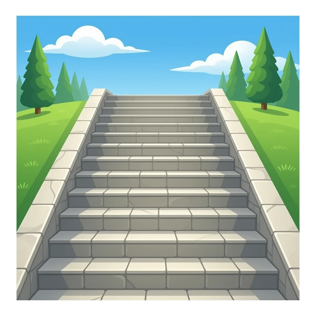 stone stairs going up emoji