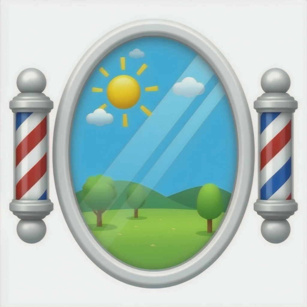 barber shop mirror emoji
