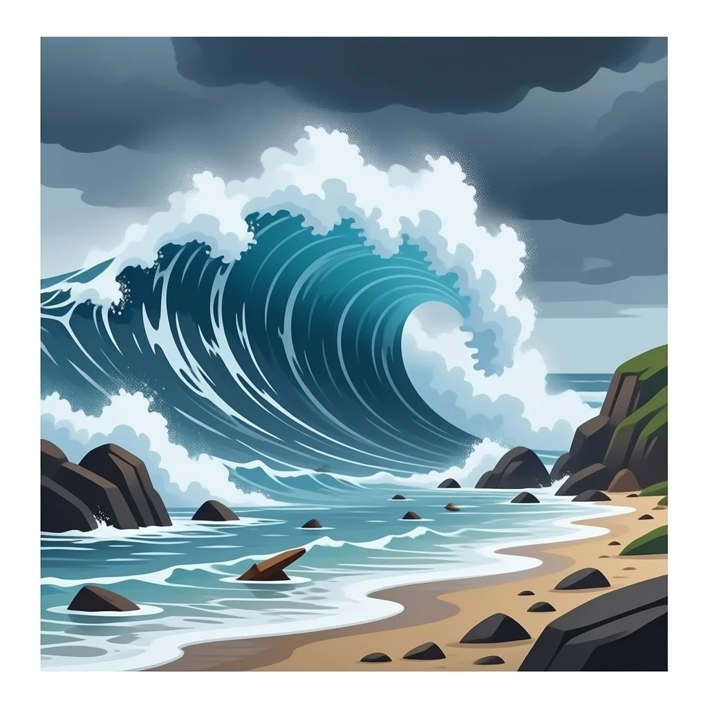 tsunami emoji