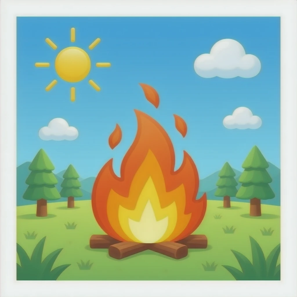 Kuwaii fire emoji
