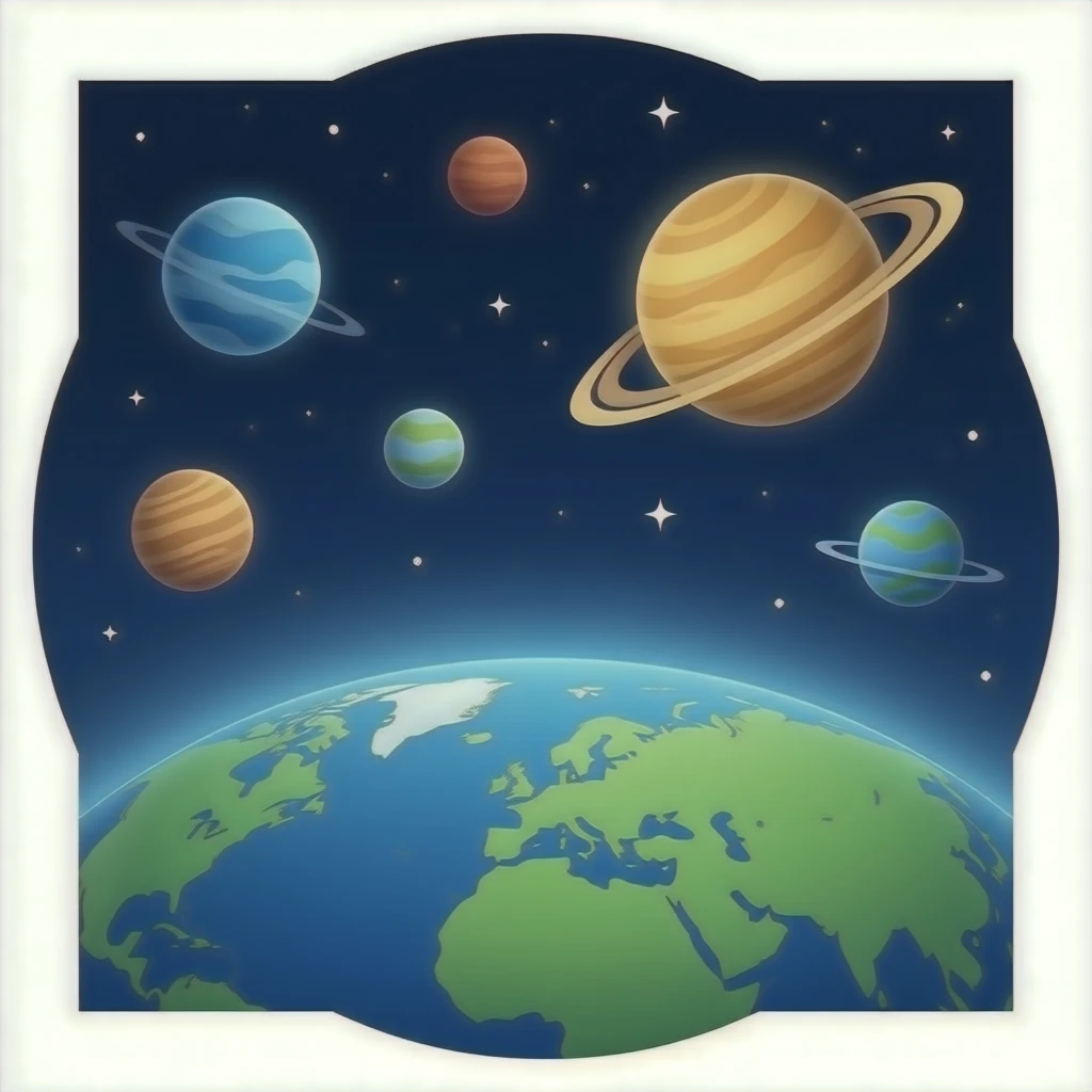 univers with planaets emoji