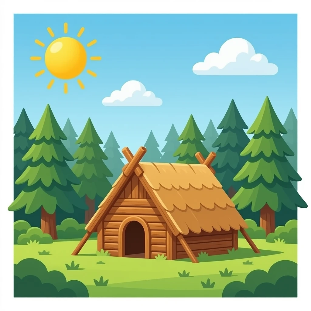 hut forest emoji