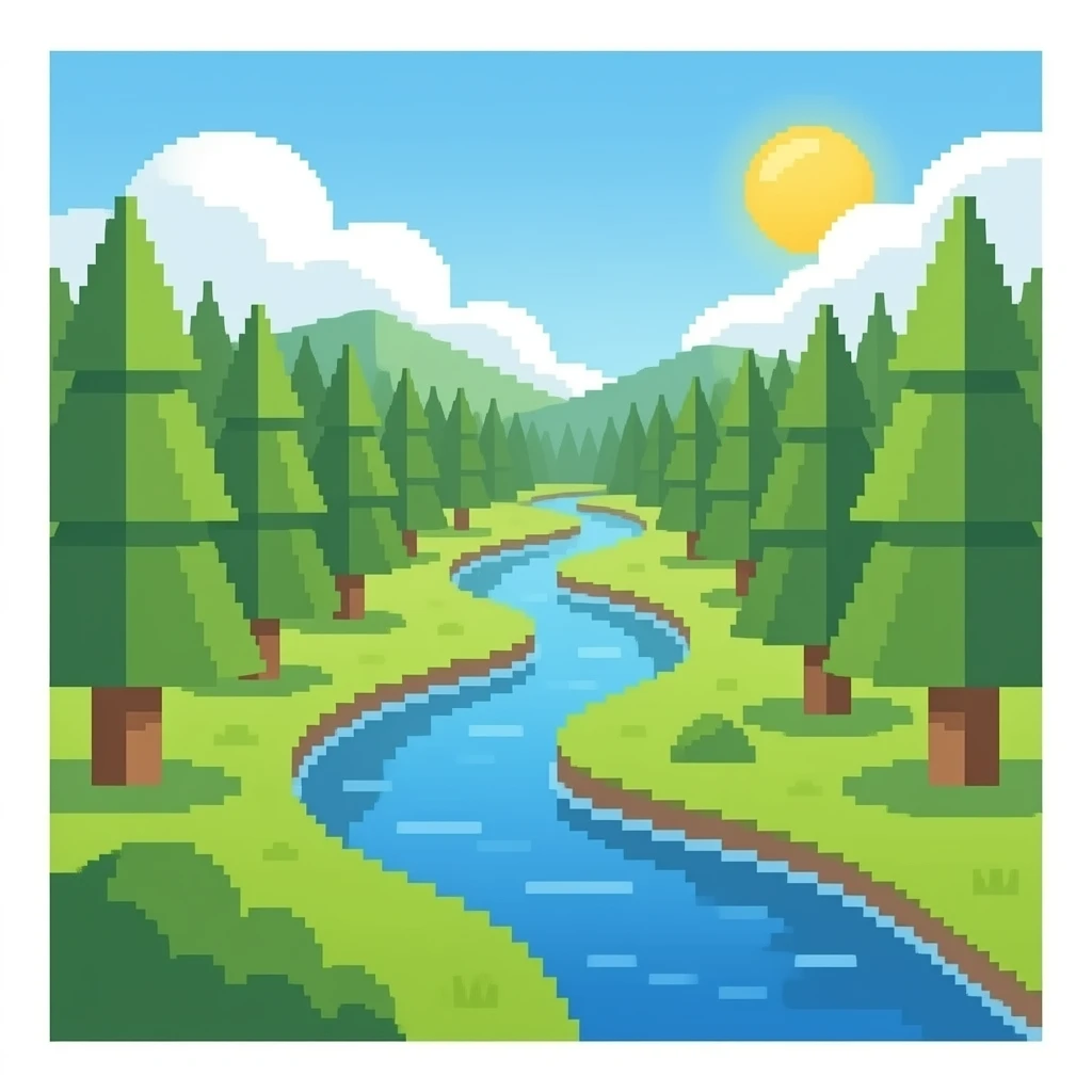 pixel river emoji