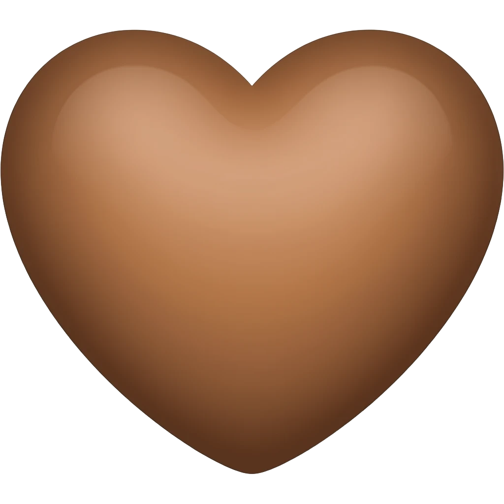 بدون بک گراندمخوام ایموجی قلب قهوه ای رنگ داشته باشم emoji
