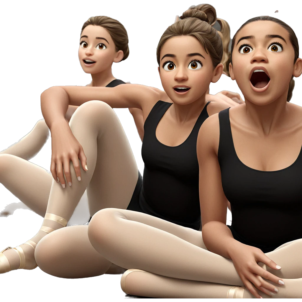 realistic ballerinas in pantyhose emoji