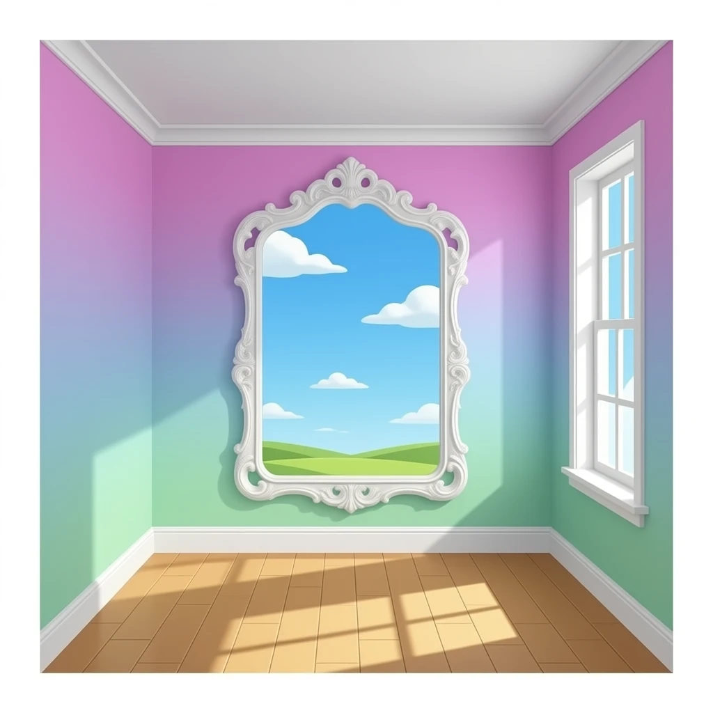 fancy gradient mirror room emoji