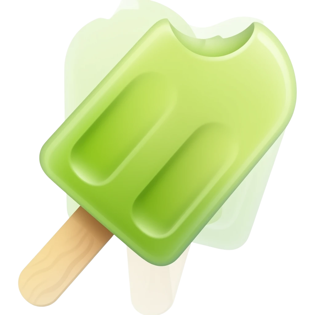 lime green popsicle ice pop elegant emoji