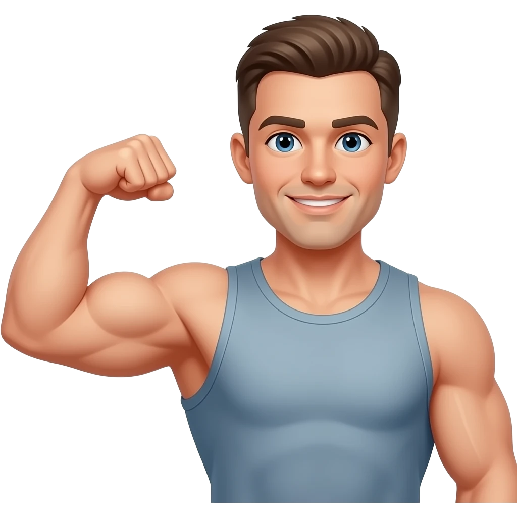 strong male human Biceps emoji