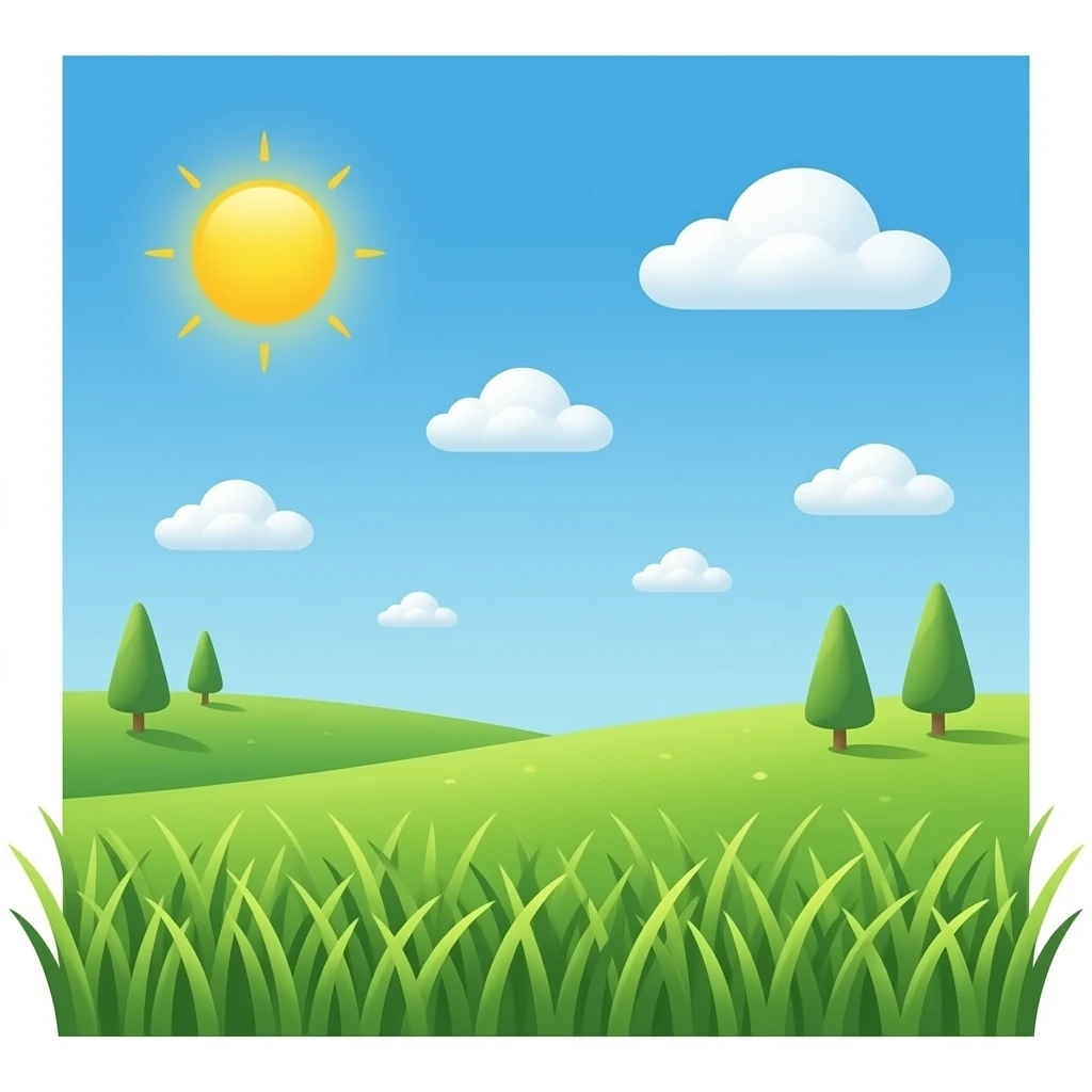 single row of grass emoji