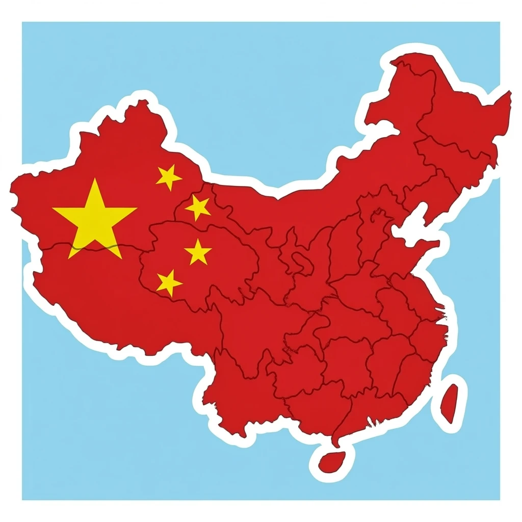 China Map flag world emoji
