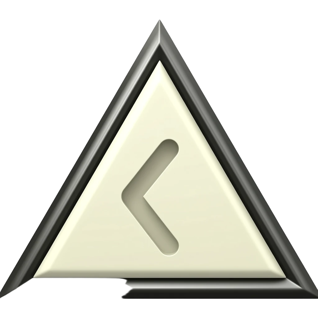 This triangle ‘<‘ with line underneath emoji