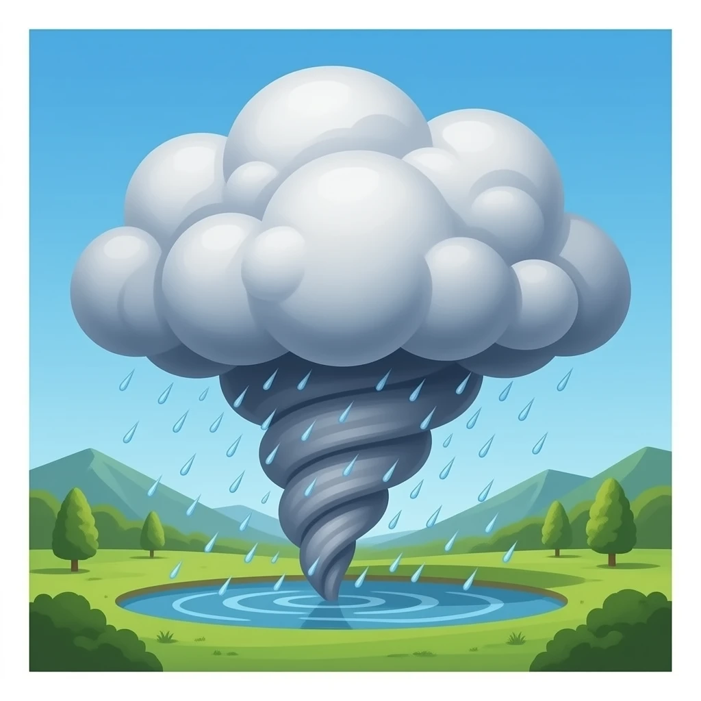 typhoon without rain emoji