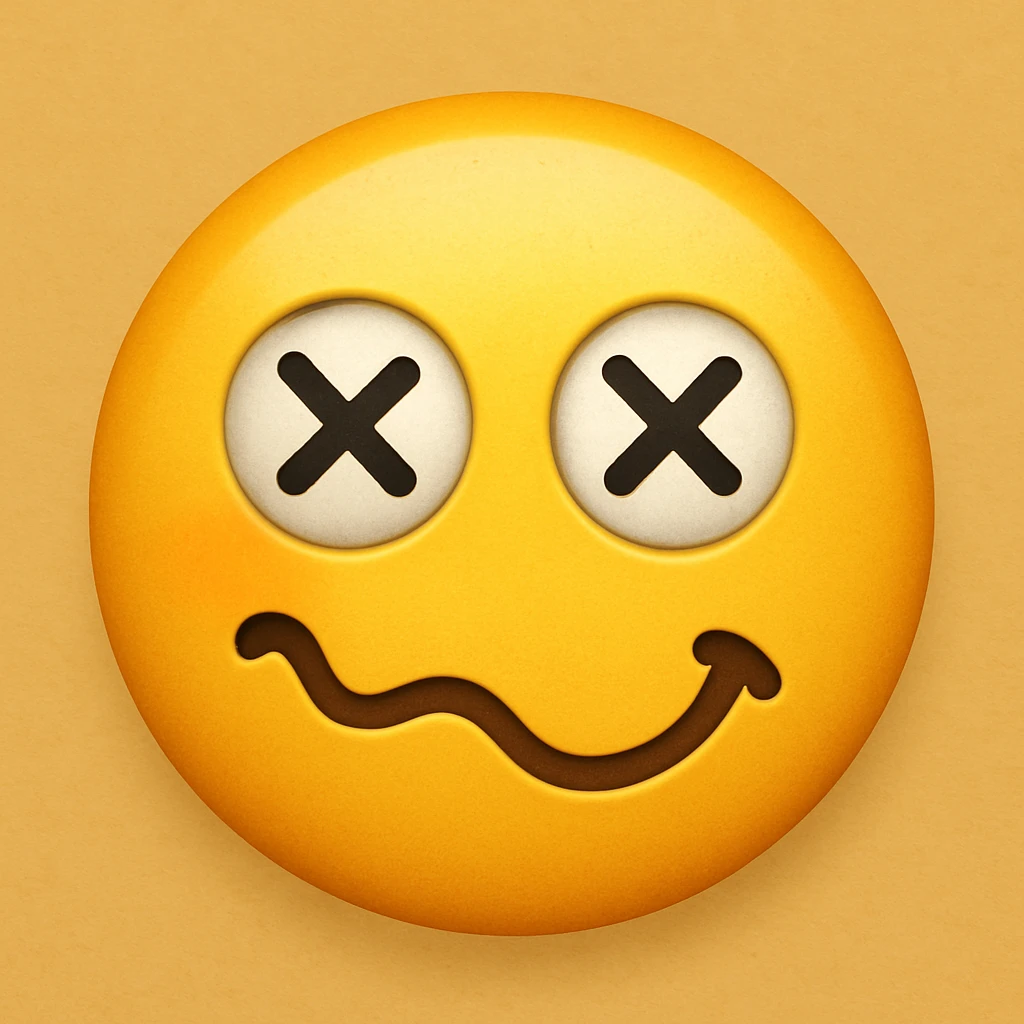 yellow drunk face emoji emoji
