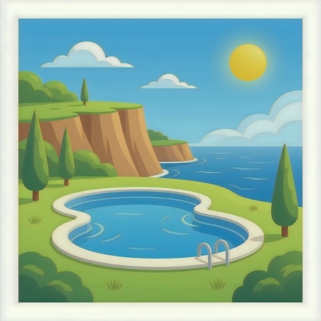 cliffside pool emoji