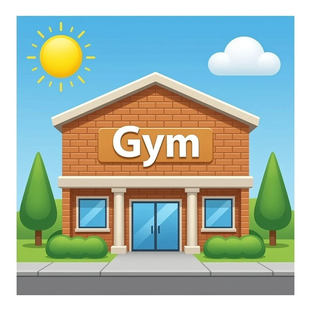 un edificio que diga gym emoji