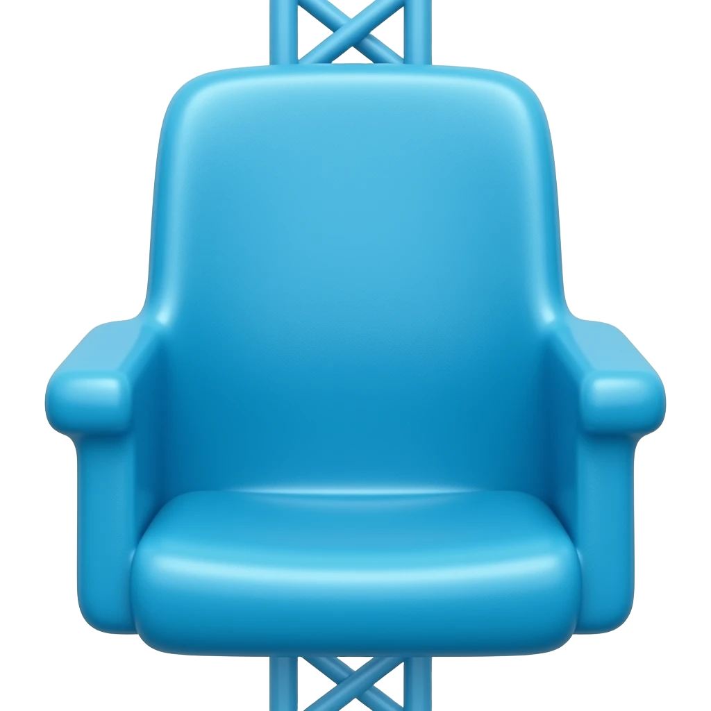 blue colored vertical drop tower carnival ride, empty single row of ...
