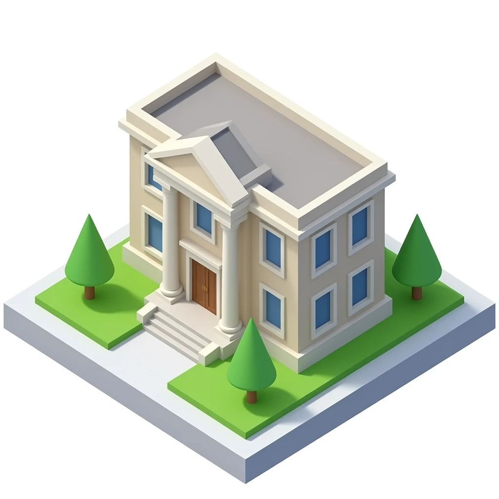 Library building 3d emoji