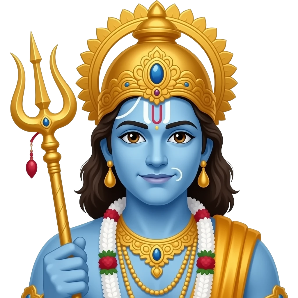 Krishna in battlefield emoji