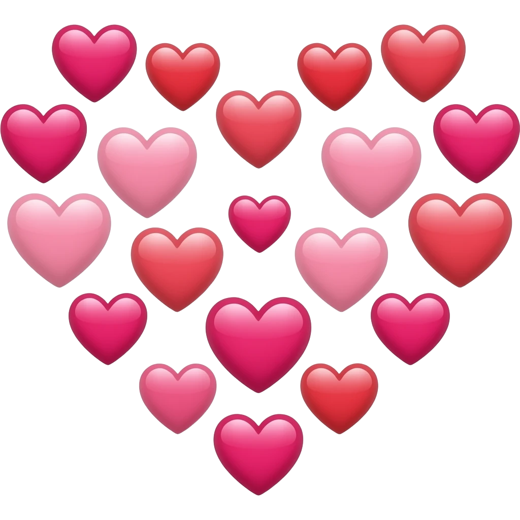 Many heart emoji
