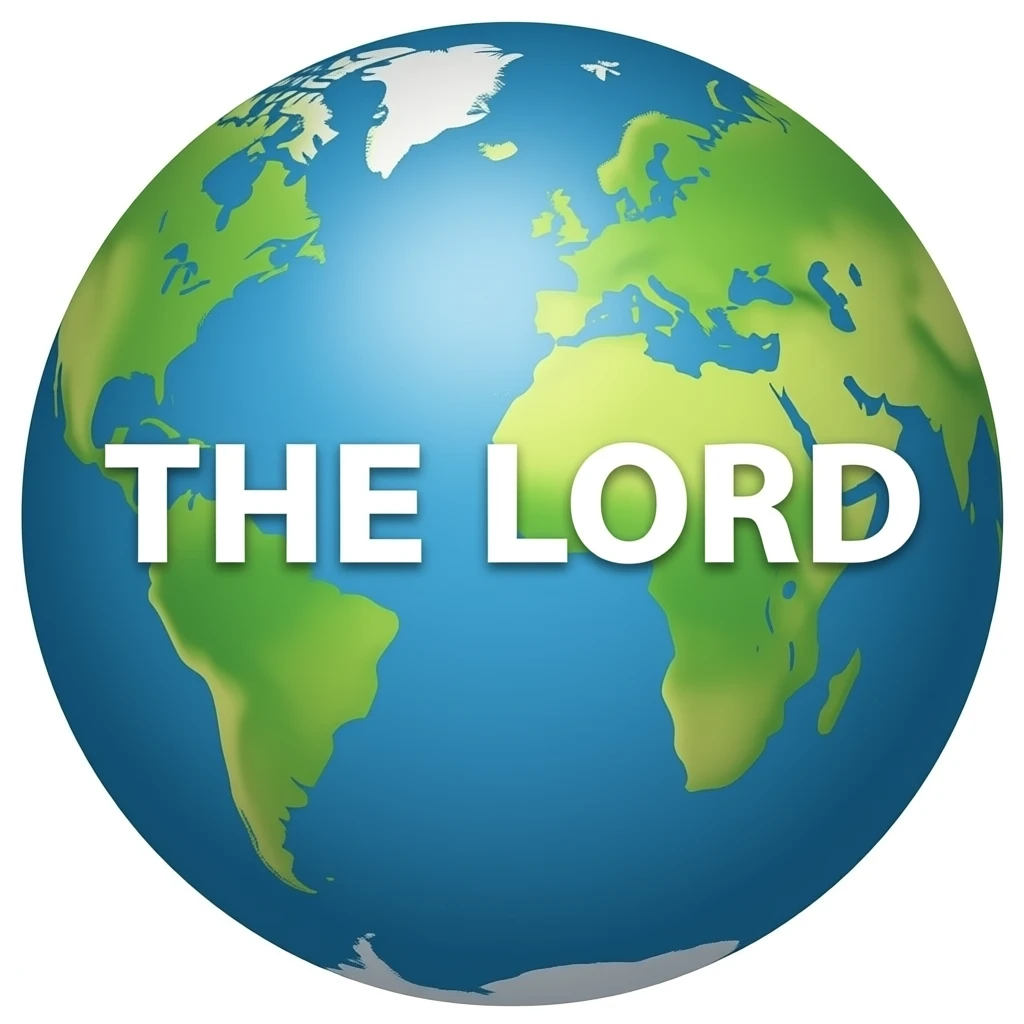a world saying THE LORD across it emoji