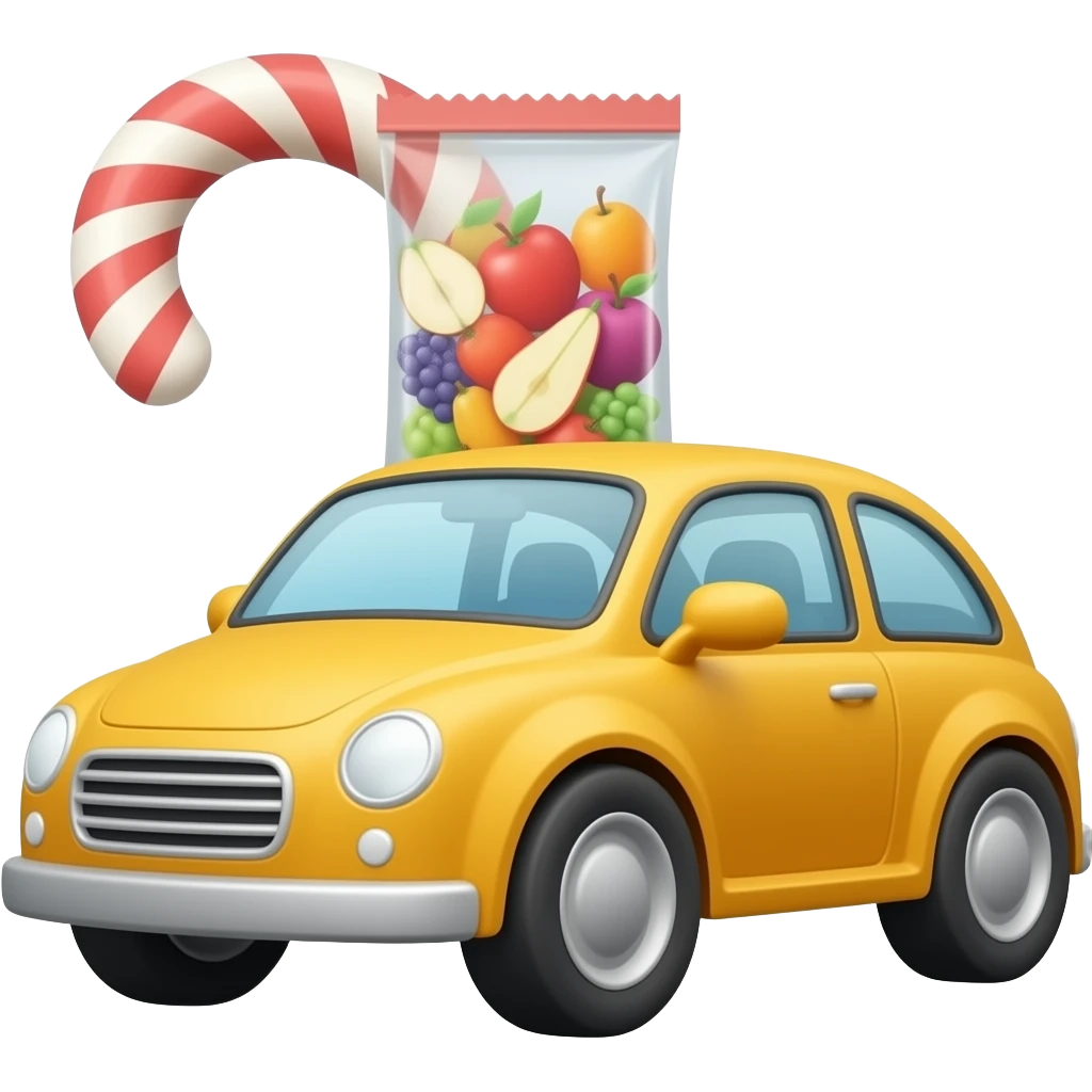 Candy’s in The Bag and Fruits in The Car emoji