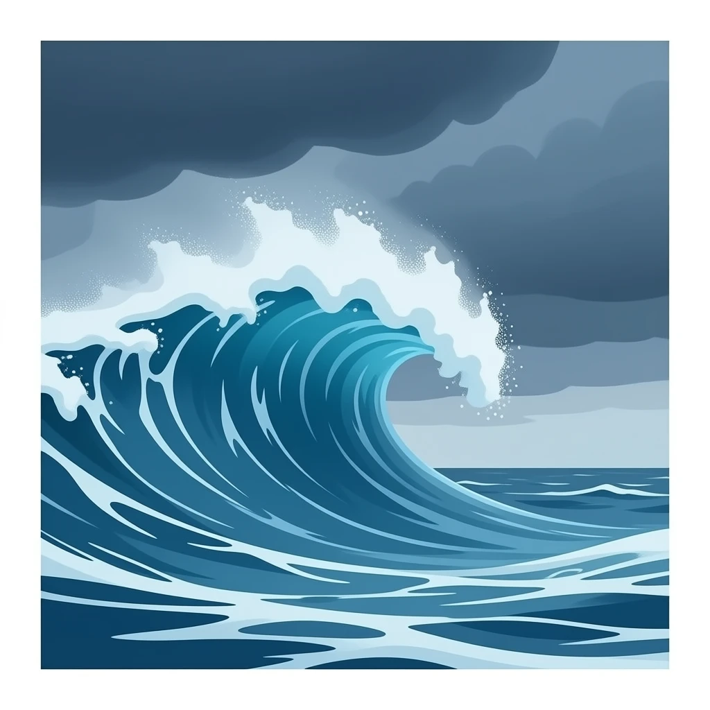 big waves emoji