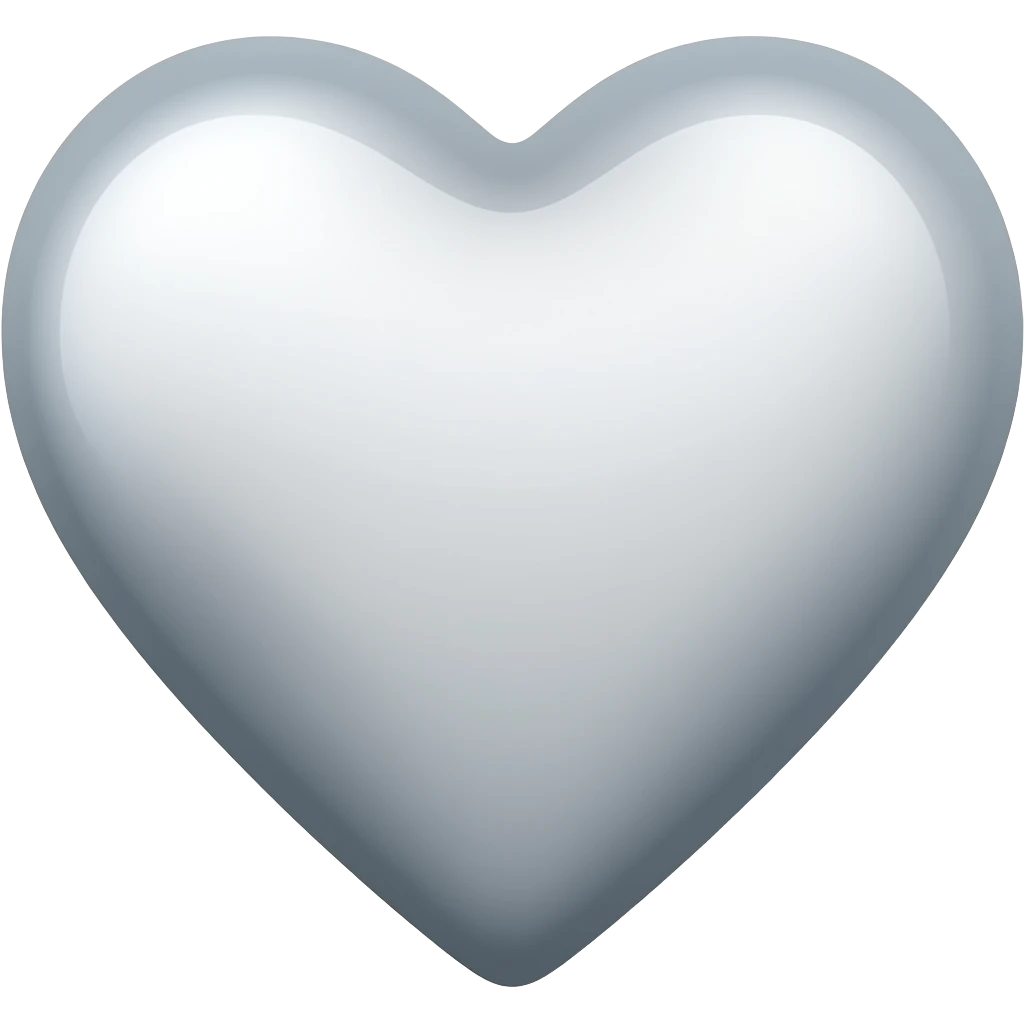 Silver heart emoji