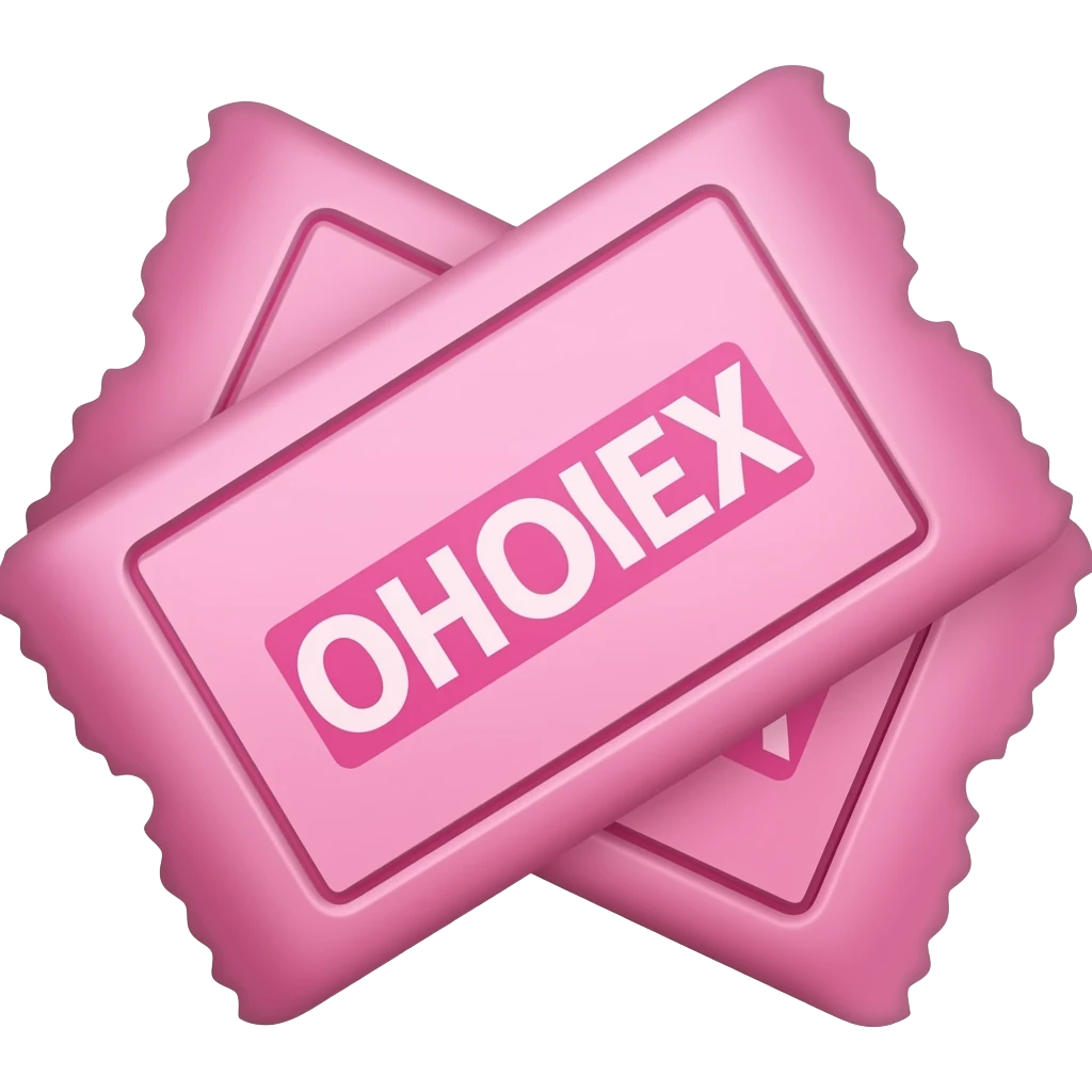 billets roses emoji