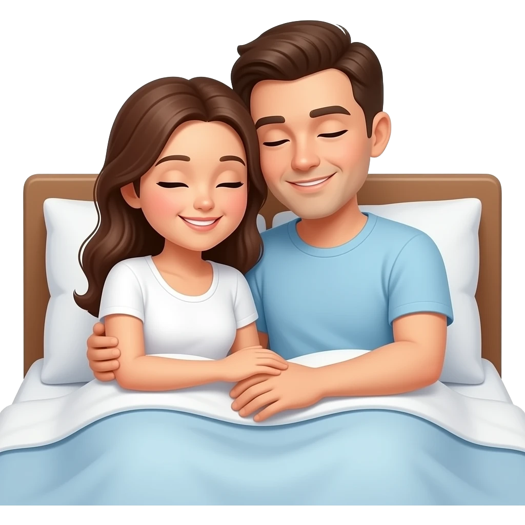 cuddling on bed emoji