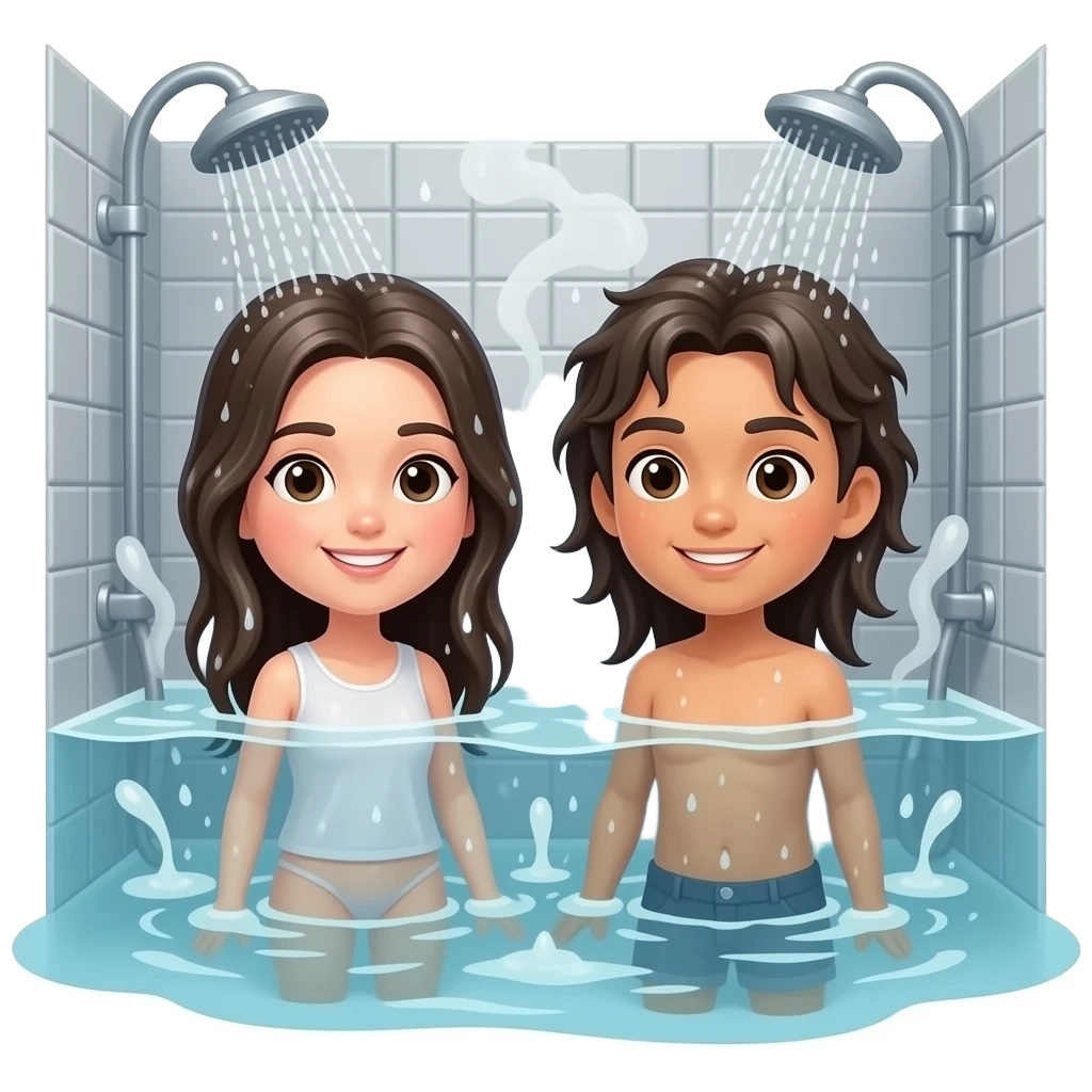 Showering together emoji