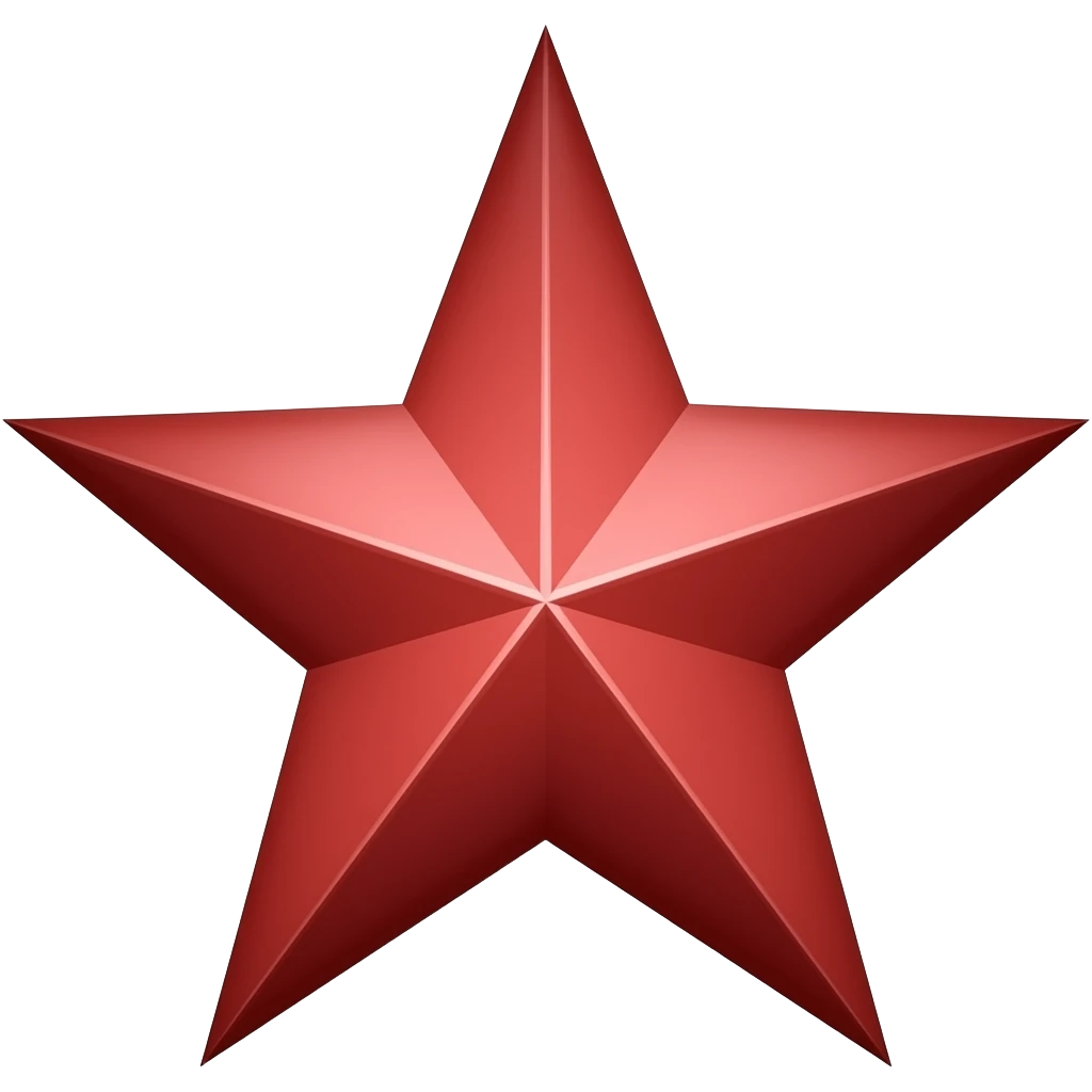 red 8 point star emoji