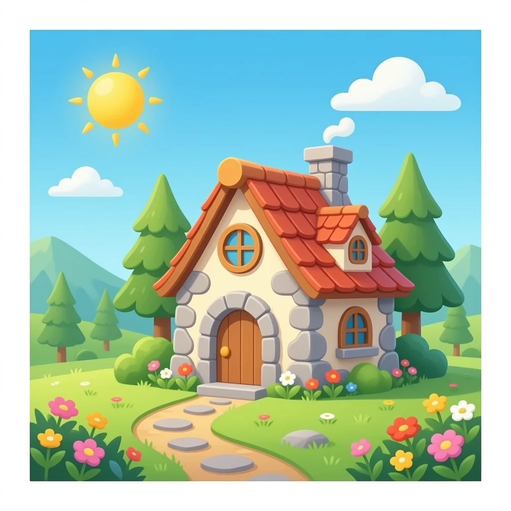Nostalgic stone fairy house emoji emoji