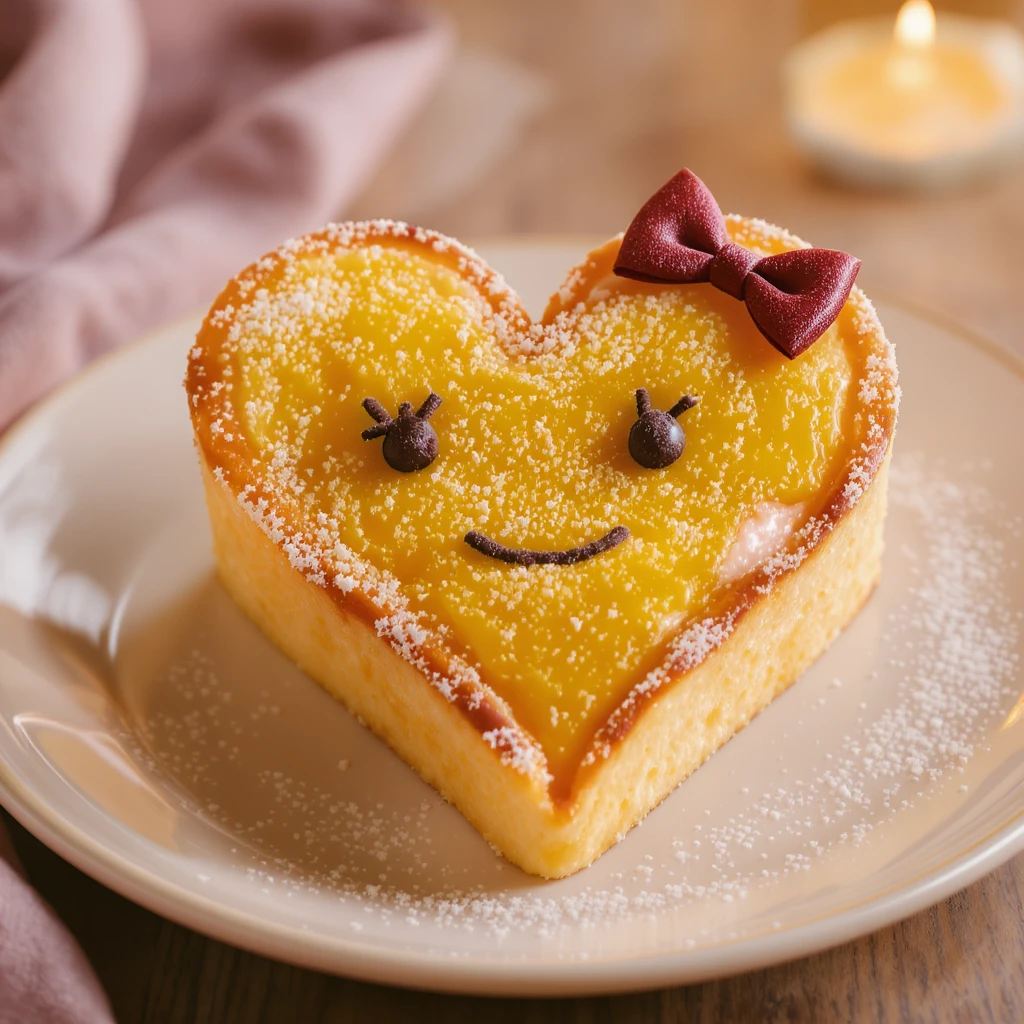 food heart emoji with a bow accent emoji