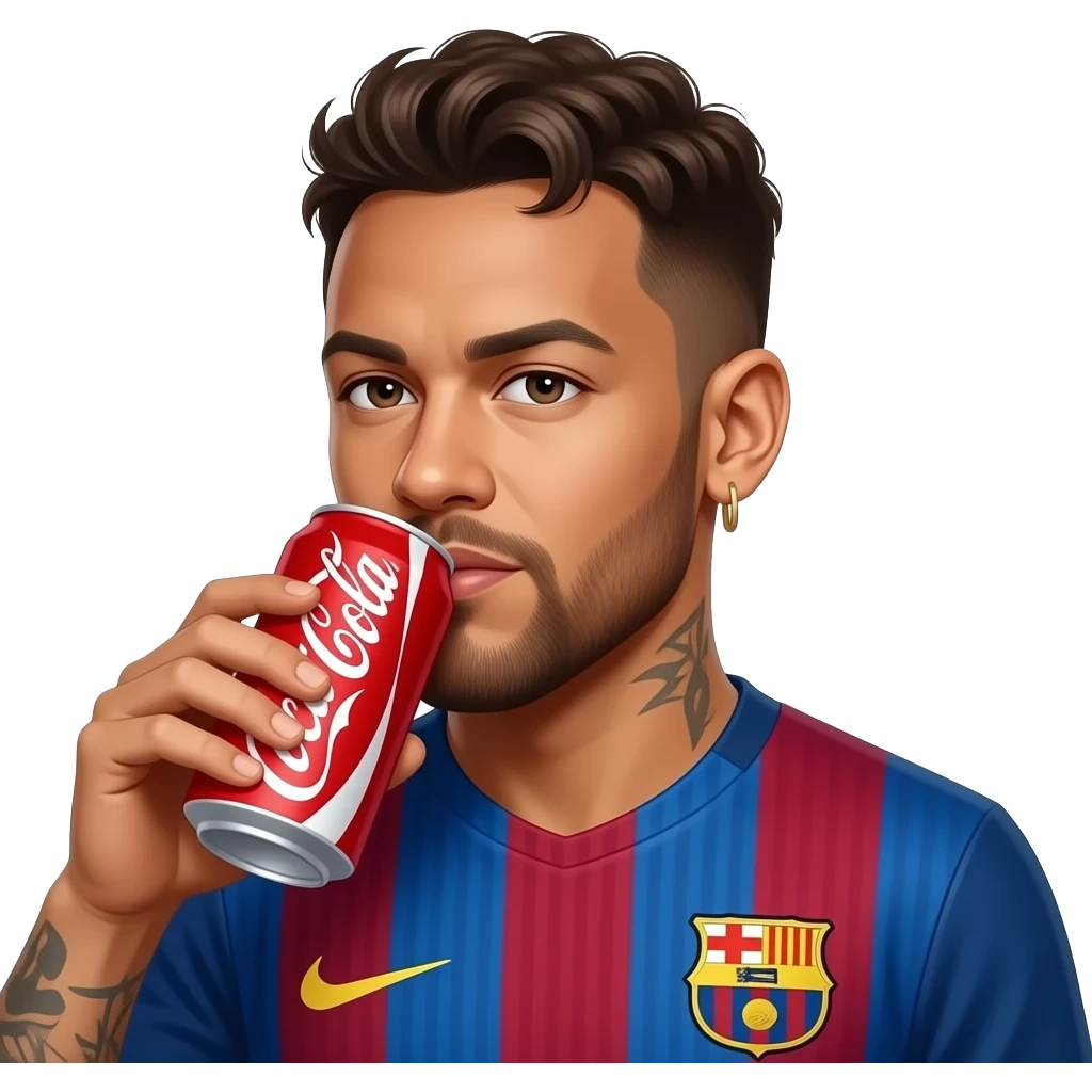 Neymar qui bois du coca emoji
