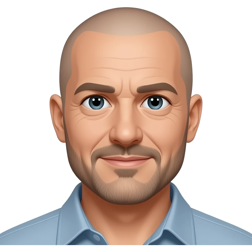 Make a dad head without beard emoji