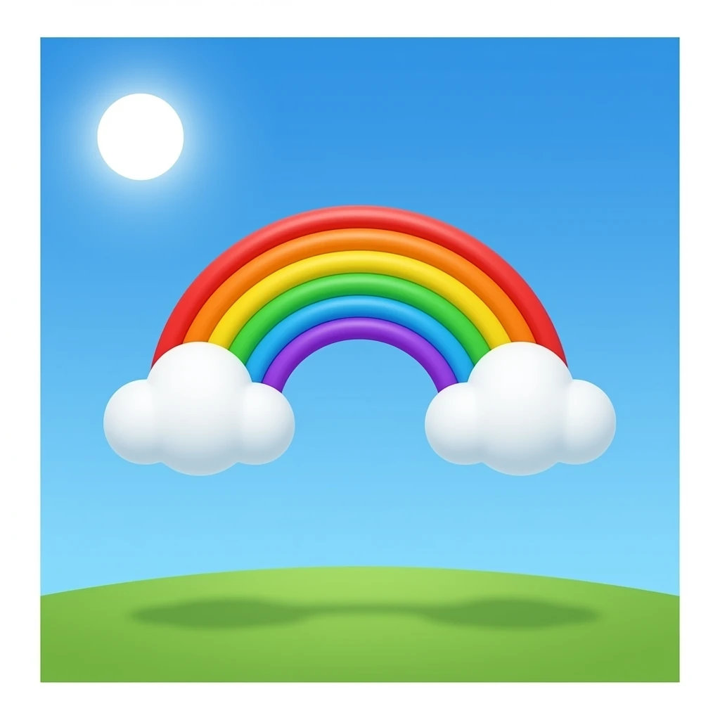 rainbow cloud emoji