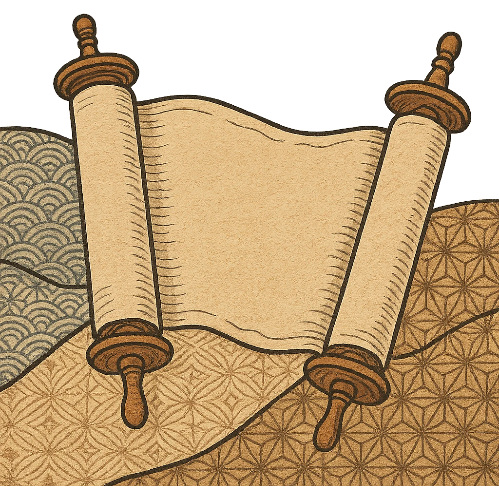 Torah scroll on a transparent background emoji