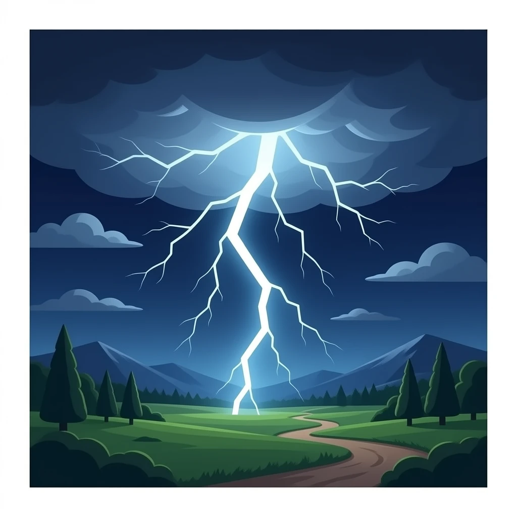 lightning storm emoji