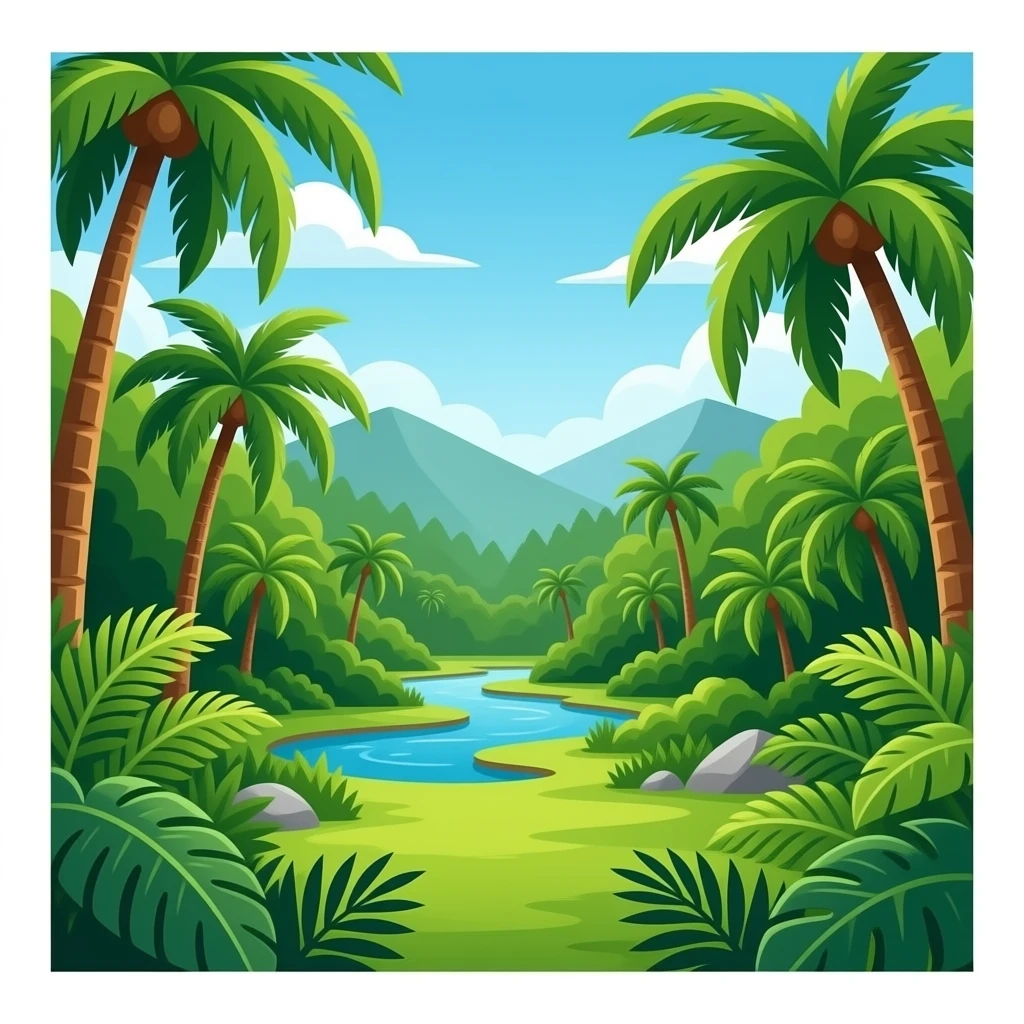 Jungle full background emoji