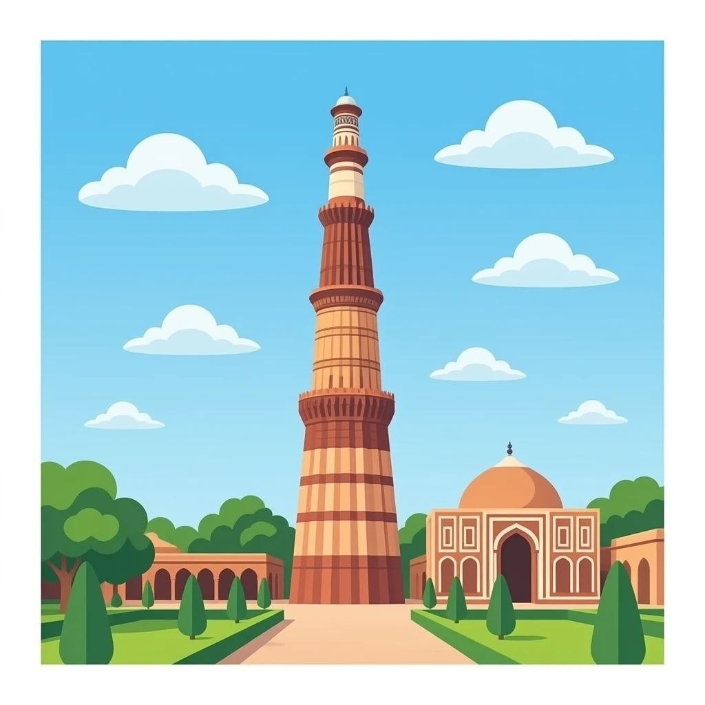 Qutub minar emoji emoji